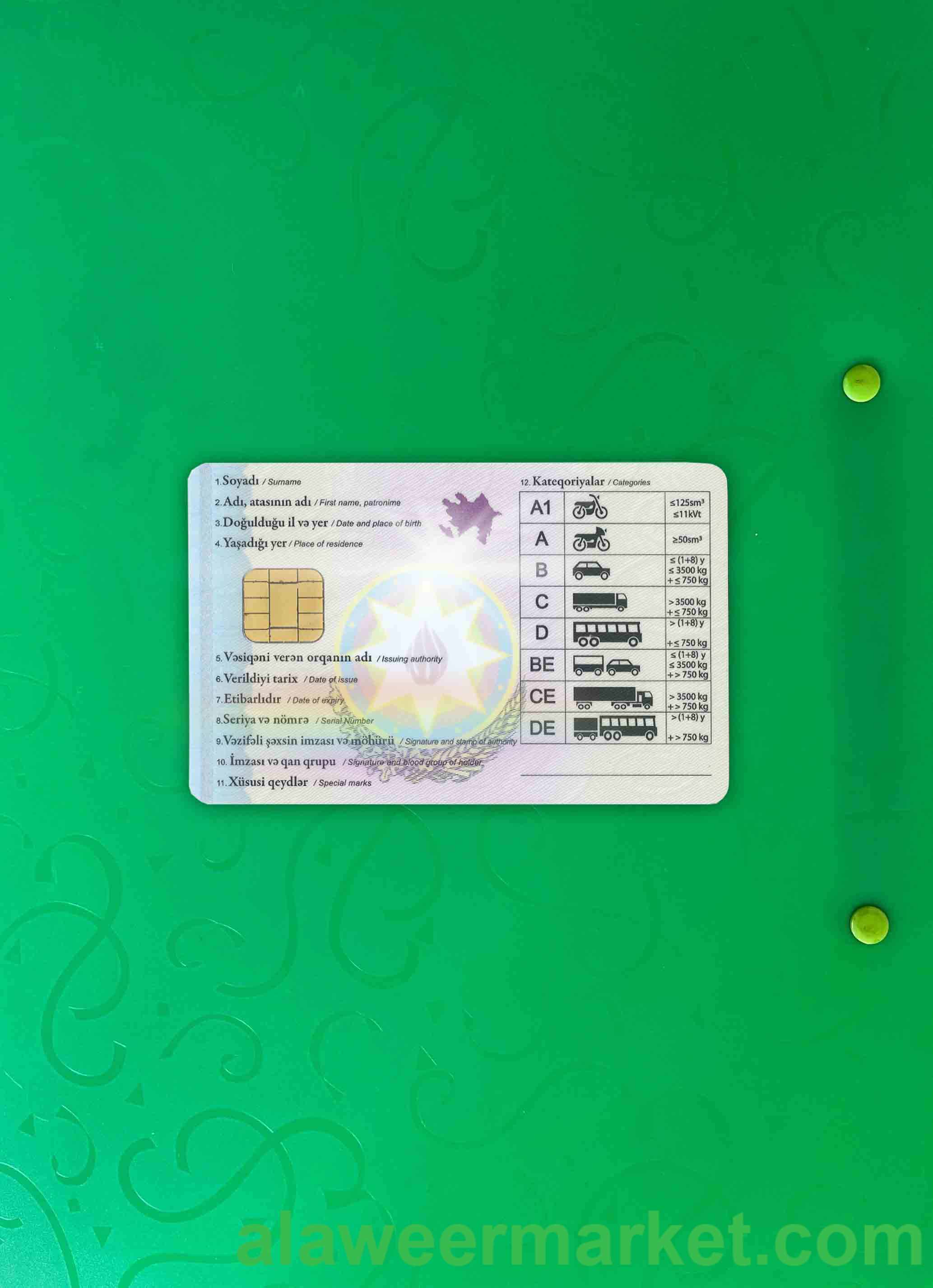 Azerbaijan DL (2013 - present) photolook BACK